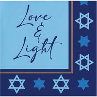 Hanukkah Lights Beverage Napkins