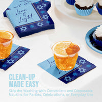 Hanukkah Lights Beverage Napkins (16/Pkg)