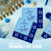 Hanukkah Lights Beverage Napkins (16/Pkg)