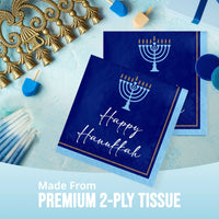 Hanukkah Lights Luncheon Napkins (16/Pkg)