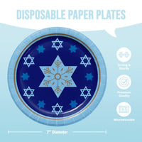 Hanukkah Lights Luncheon Plates 7