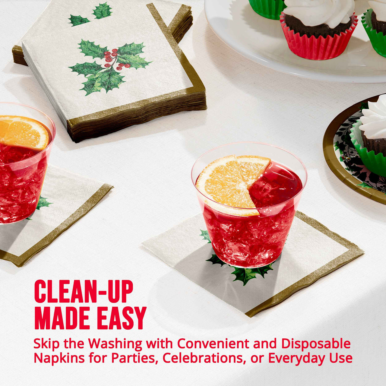 Holly Haven Beverage Napkins (16/Pkg)