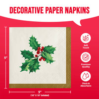 Holly Haven Beverage Napkins (16/Pkg)