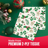 Holly Haven Luncheon Napkins (16/Pkg)