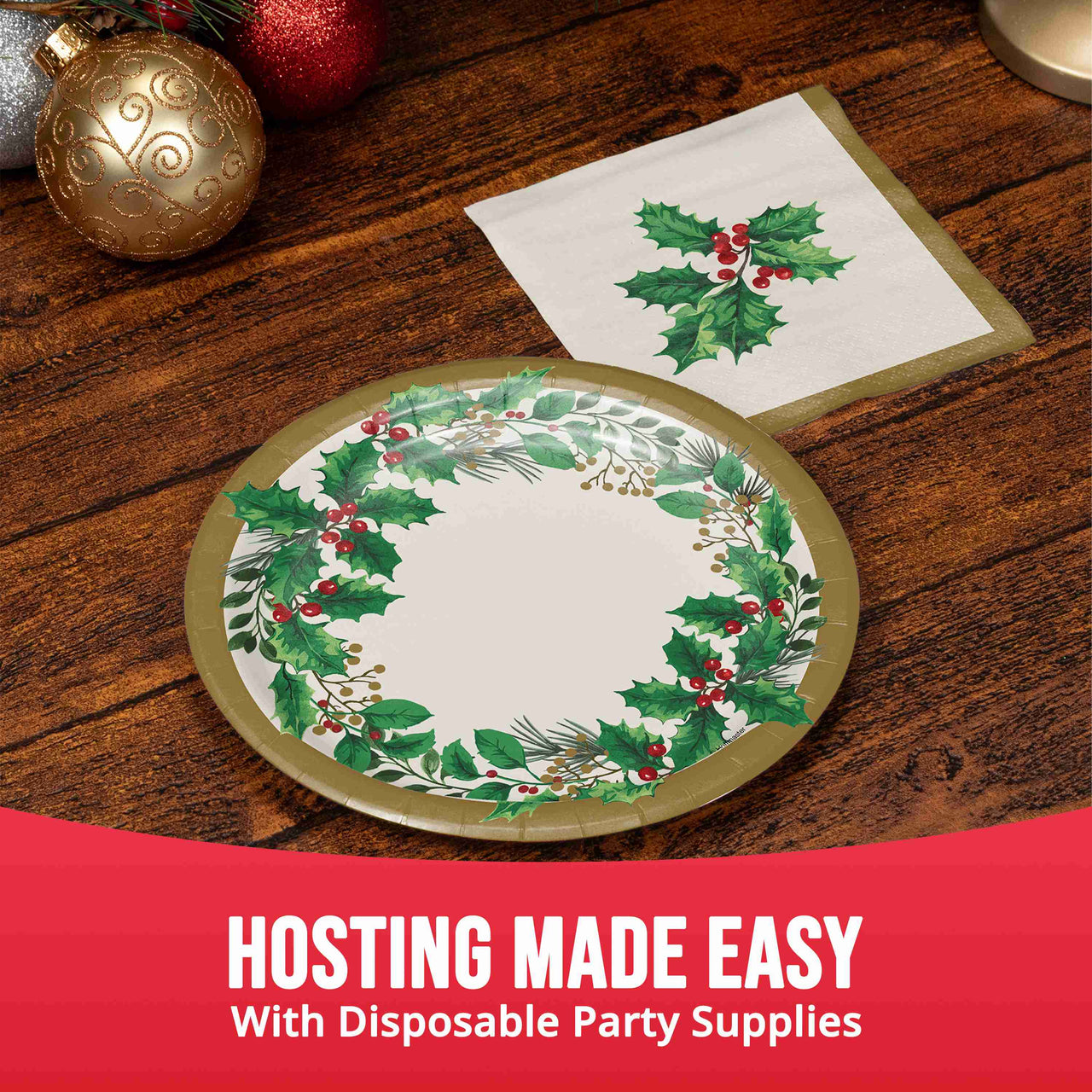 Holly Haven Luncheon Plates 7" (8/Pkg)