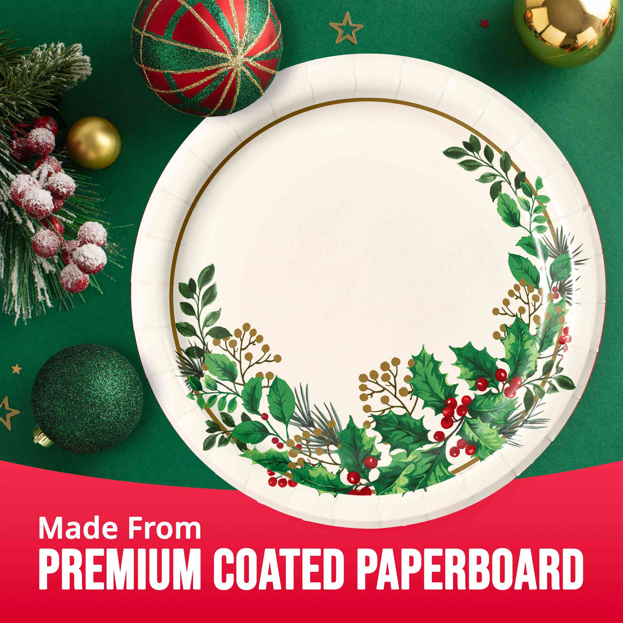 Holly Haven Dinner Plates 9" (8/Pkg)