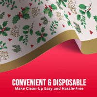 Holly Haven Plastic Tablecover 54
