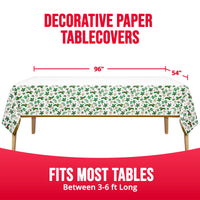 Holly Haven Plastic Tablecover 54
