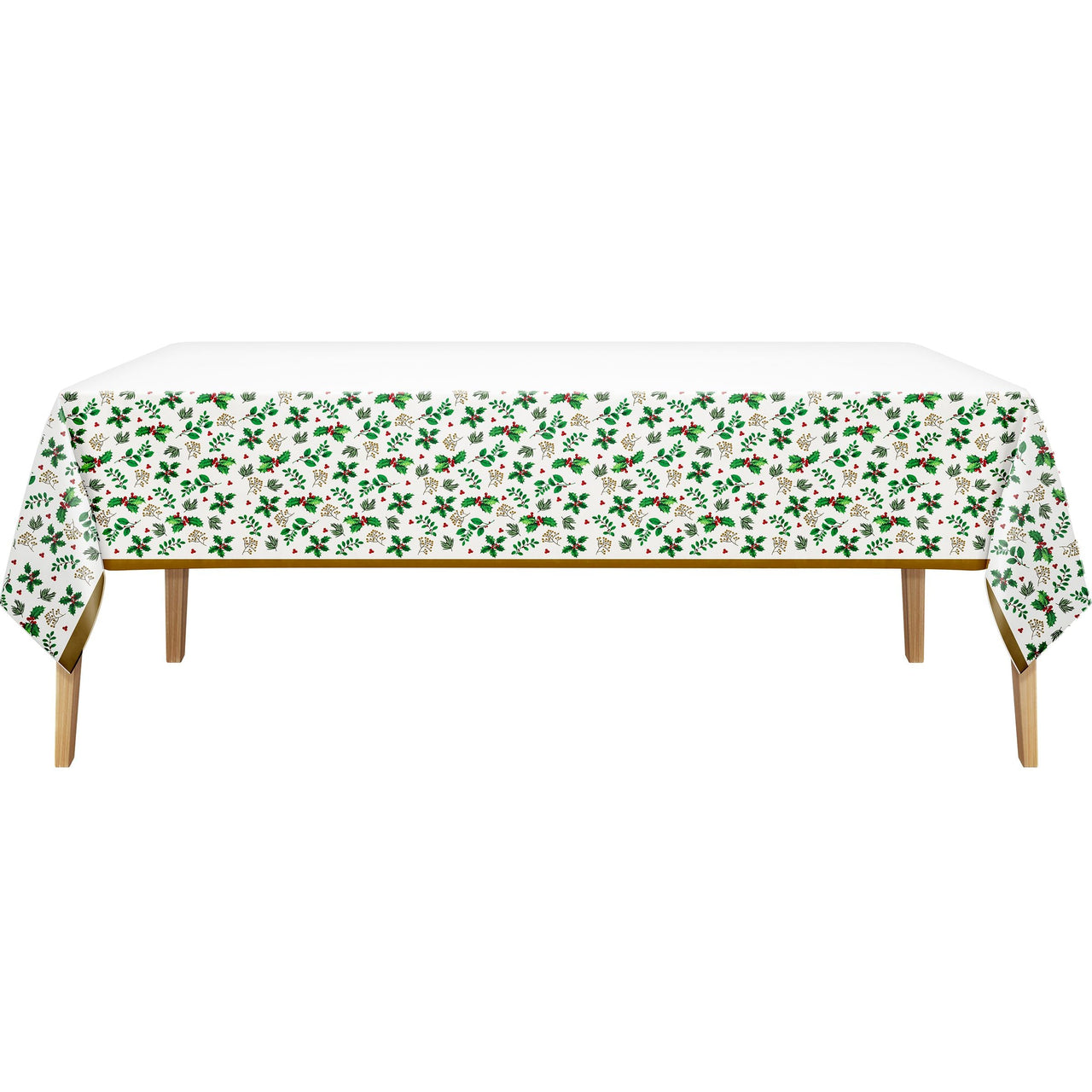 Holly Haven Plastic Tablecover 54" x 96"
