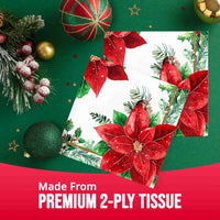 Christmas Blossom Luncheon Napkins (16/Pkg)
