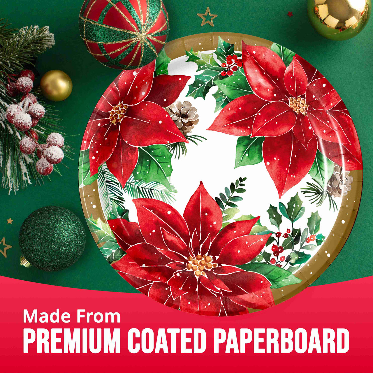 Christmas Blossom Dinner Plates 9" (8/Pkg)