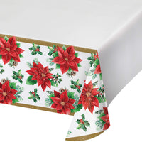 Christmas Blossom Plastic Tablecover 54
