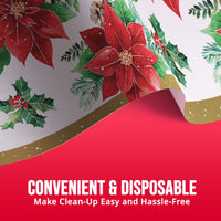 Christmas Blossom Plastic Tablecover 54