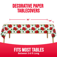 Christmas Blossom Plastic Tablecover 54