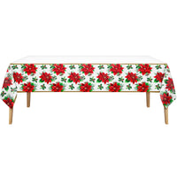 Christmas Blossom Plastic Tablecover 54