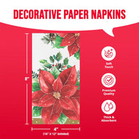 Christmas Blossom Guest Towels (16/Pkg)