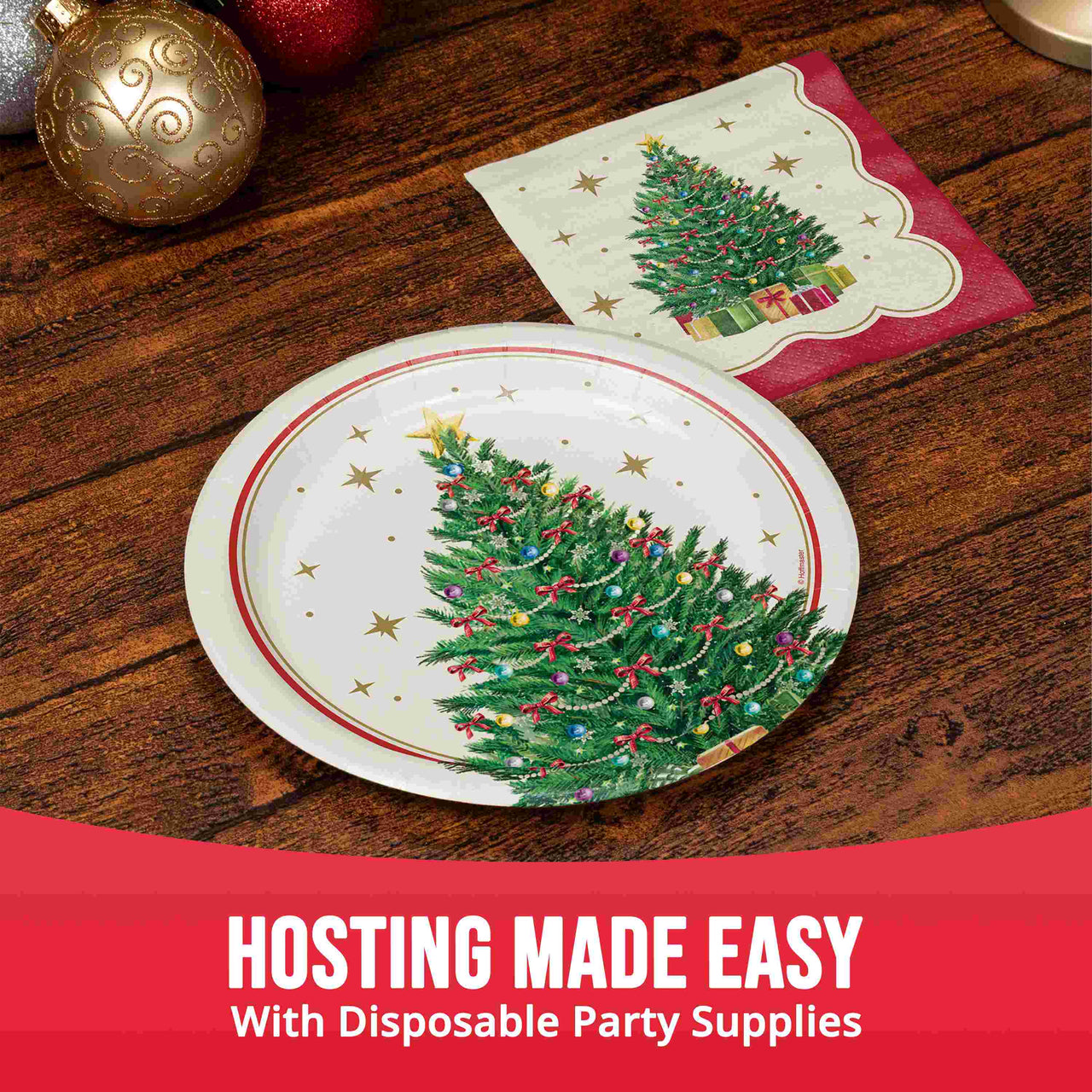 Sparkling Spruce Beverage Napkins (16/Pkg)
