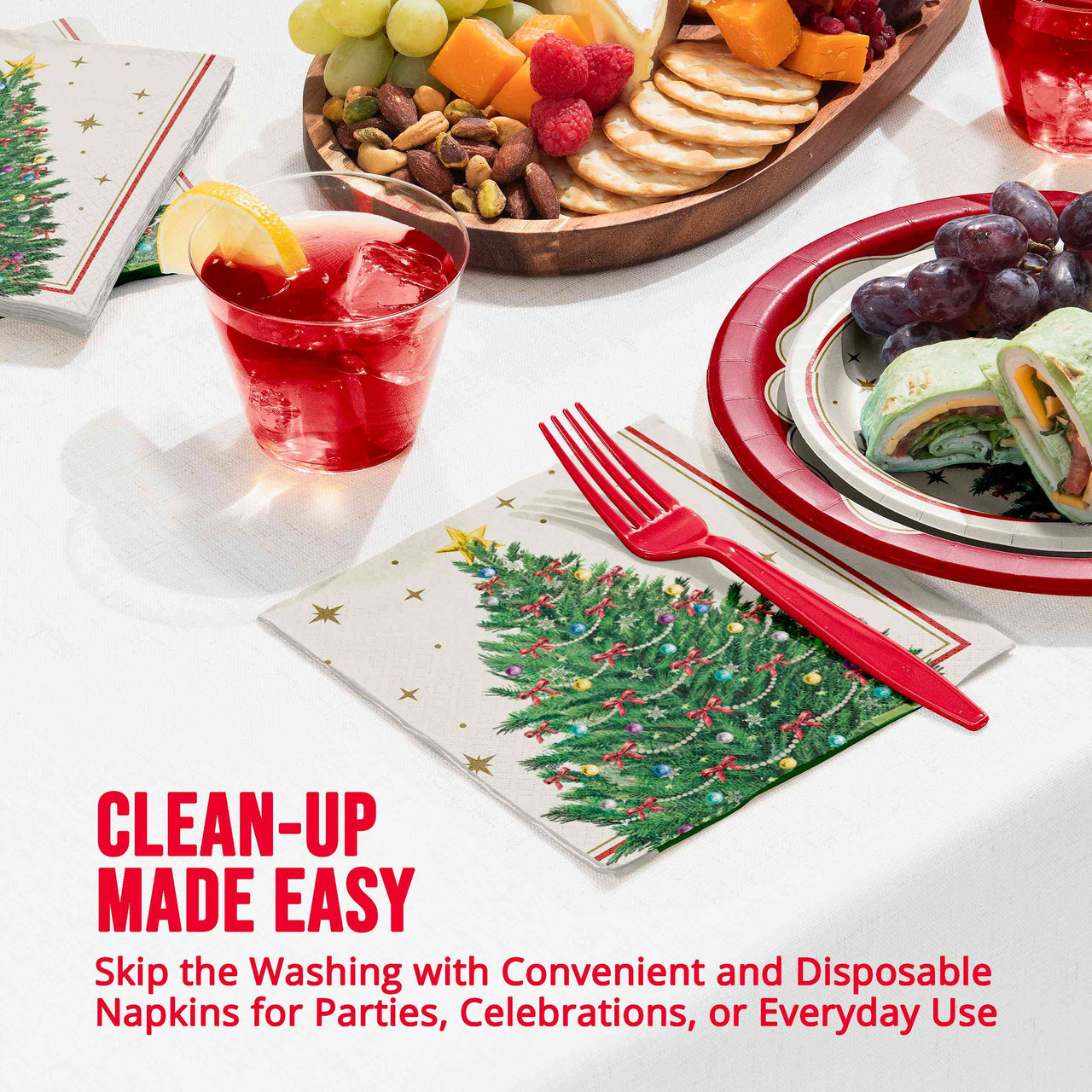 Sparkling Spruce Luncheon Napkins (16/Pkg)