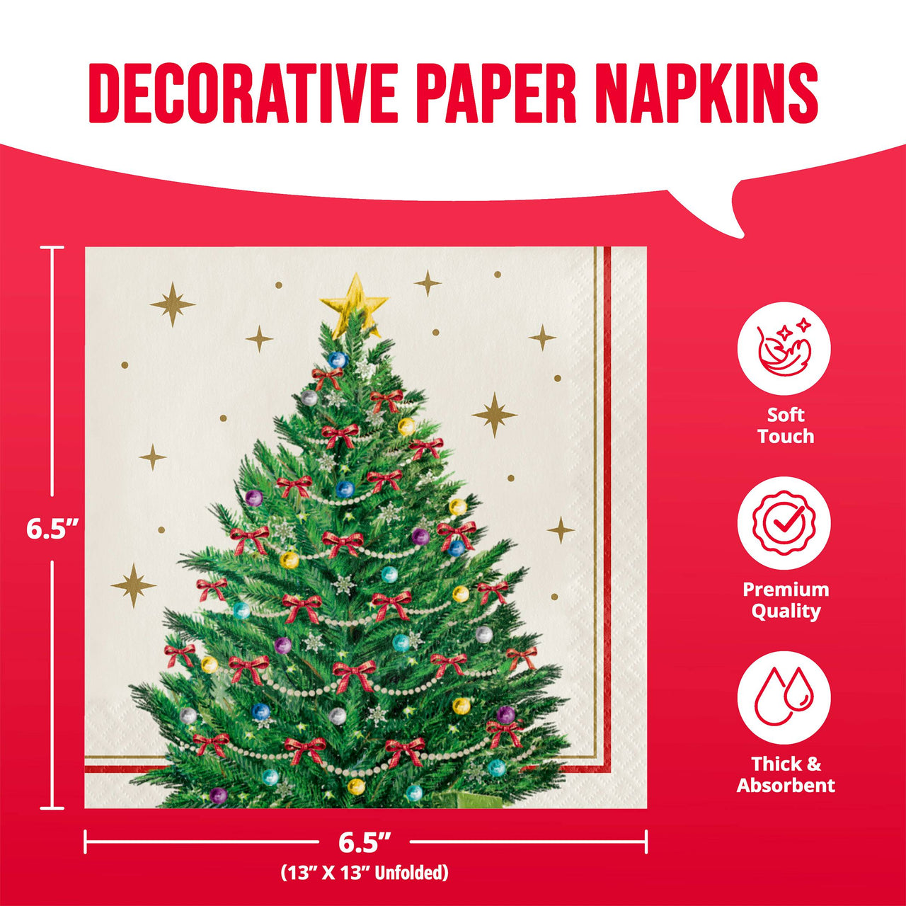 Sparkling Spruce Luncheon Napkins (16/Pkg)