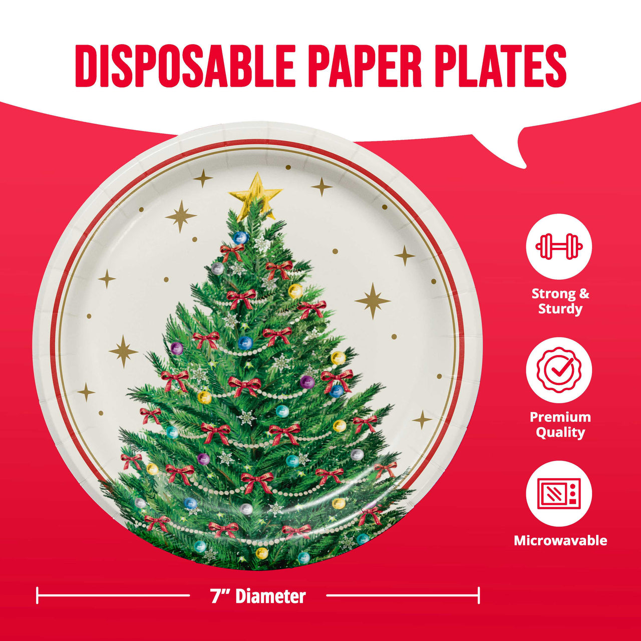 Sparkling Spruce Luncheon Plates 7" (8/Pkg)