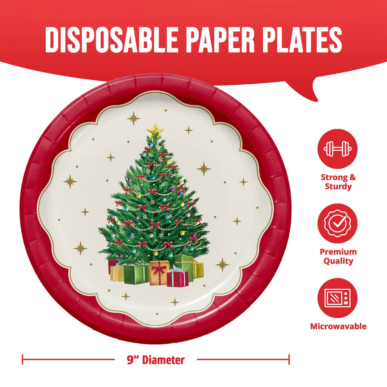 Sparkling Spruce Dinner Plates 9" (8/Pkg)