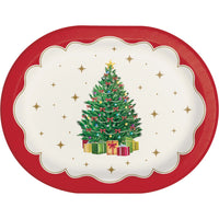 Sparkling Spruce Oval Platters 12