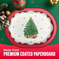 Sparkling Spruce Oval Platters 12