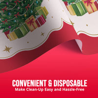 Sparkling Spruce Plastic Tablecover 54