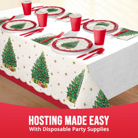 Sparkling Spruce Plastic Tablecover 54