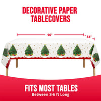 Sparkling Spruce Plastic Tablecover 54