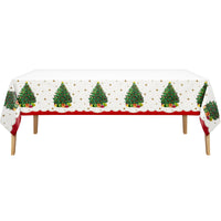 Sparkling Spruce Plastic Tablecover 54