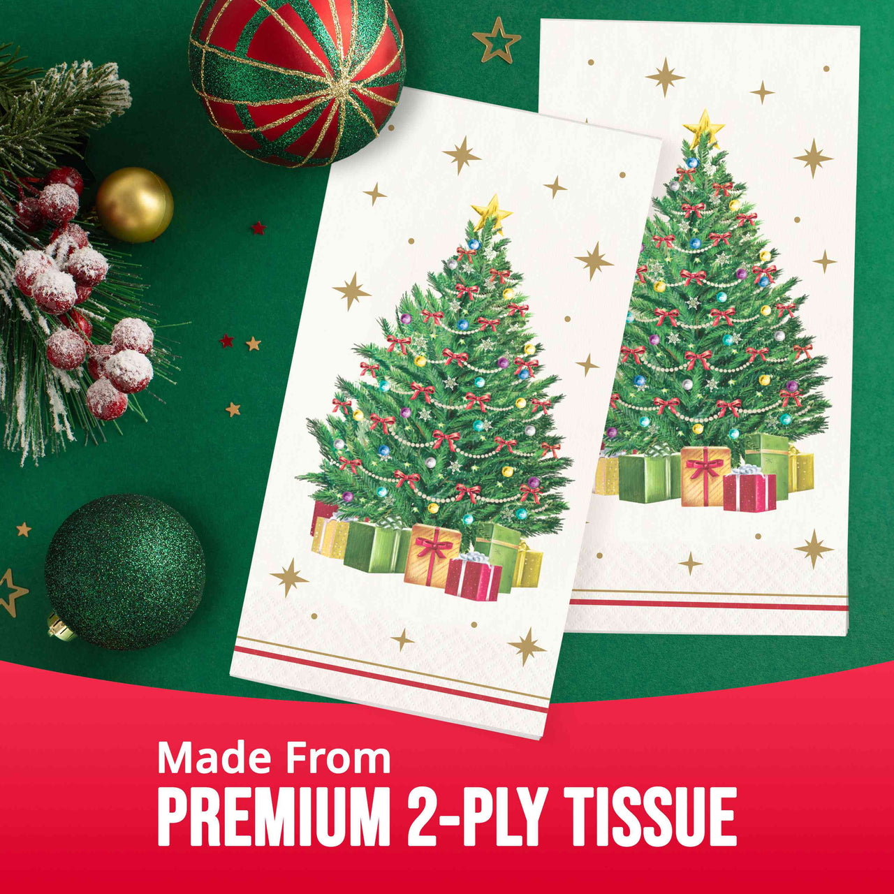 Sparkling Spruce Guest Towels (16/Pkg)