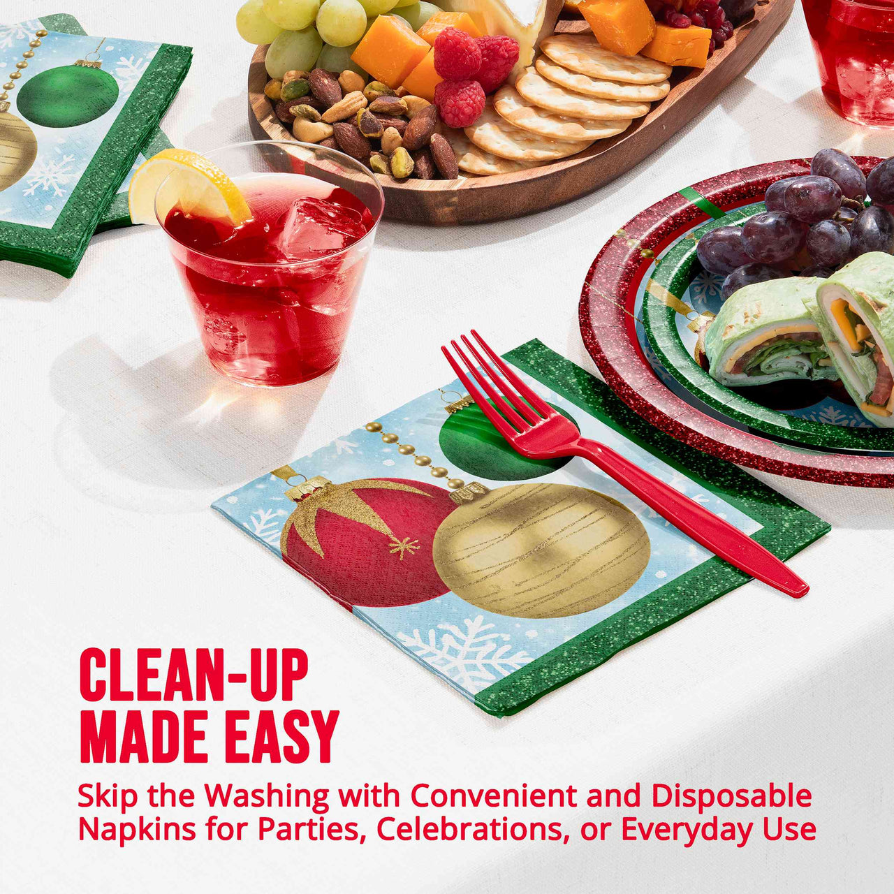 Holiday Glimmer Luncheon Napkins (16/Pkg)
