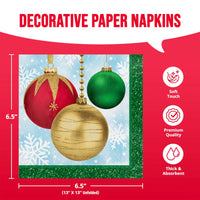 Holiday Glimmer Luncheon Napkins (16/Pkg)