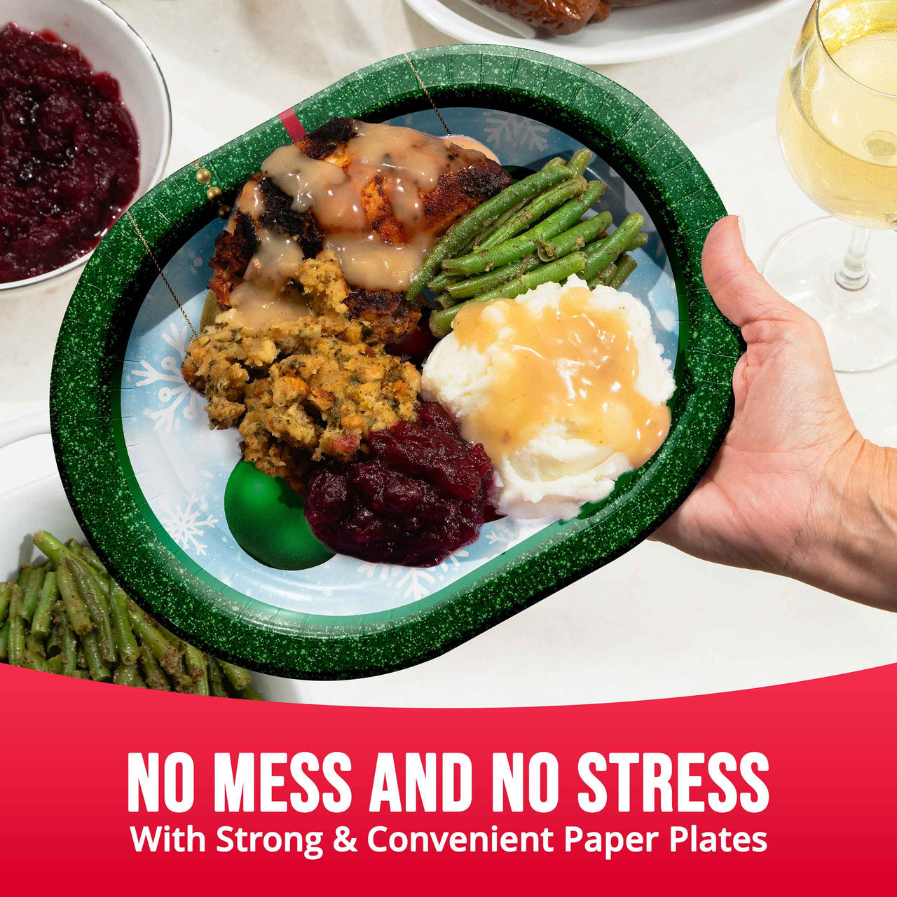 Holiday Glimmer Oval Platters 12" (8/Pkg)
