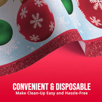 Holiday Glimmer Plastic Tablecover 54