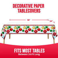 Holiday Glimmer Plastic Tablecover 54