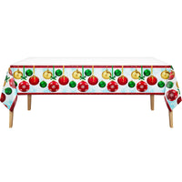Holiday Glimmer Plastic Tablecover 54