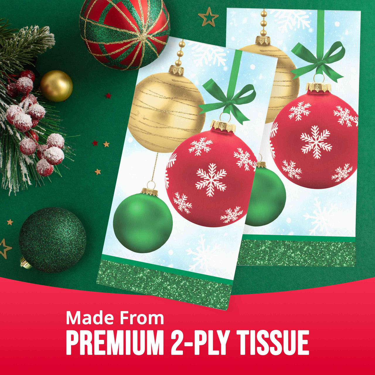 Holiday Glimmer Guest Towels (16/Pkg)