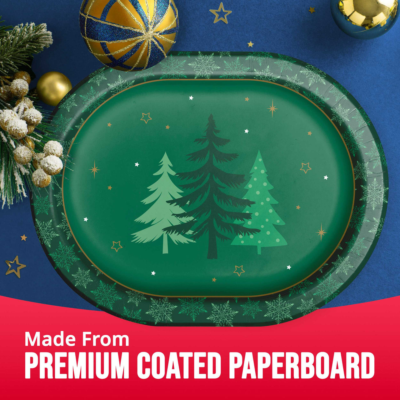 Winter Woods Oval Platters 12" (8/Pkg)