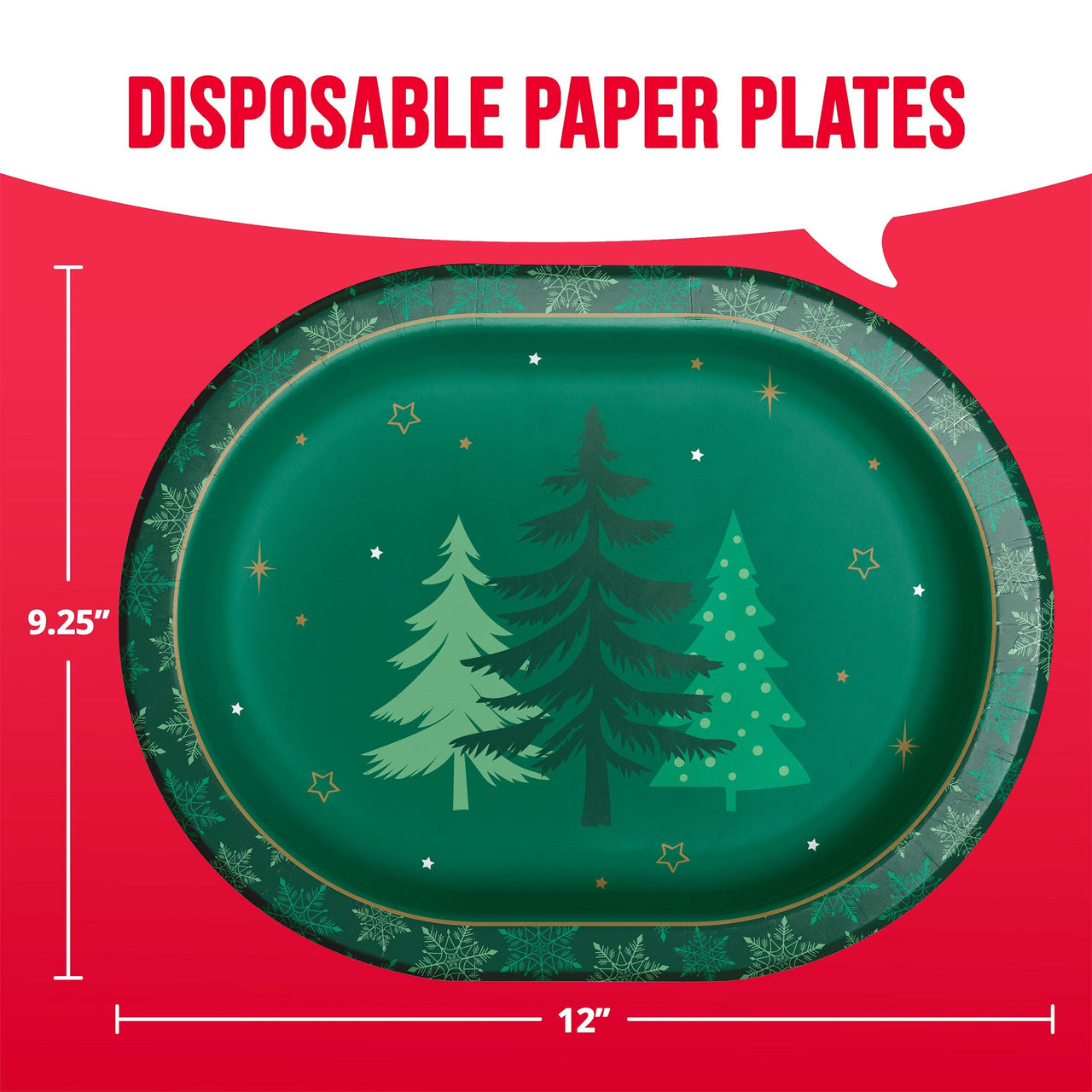 Winter Woods Oval Platters 12" (8/Pkg)