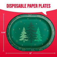 Winter Woods Oval Platters 12