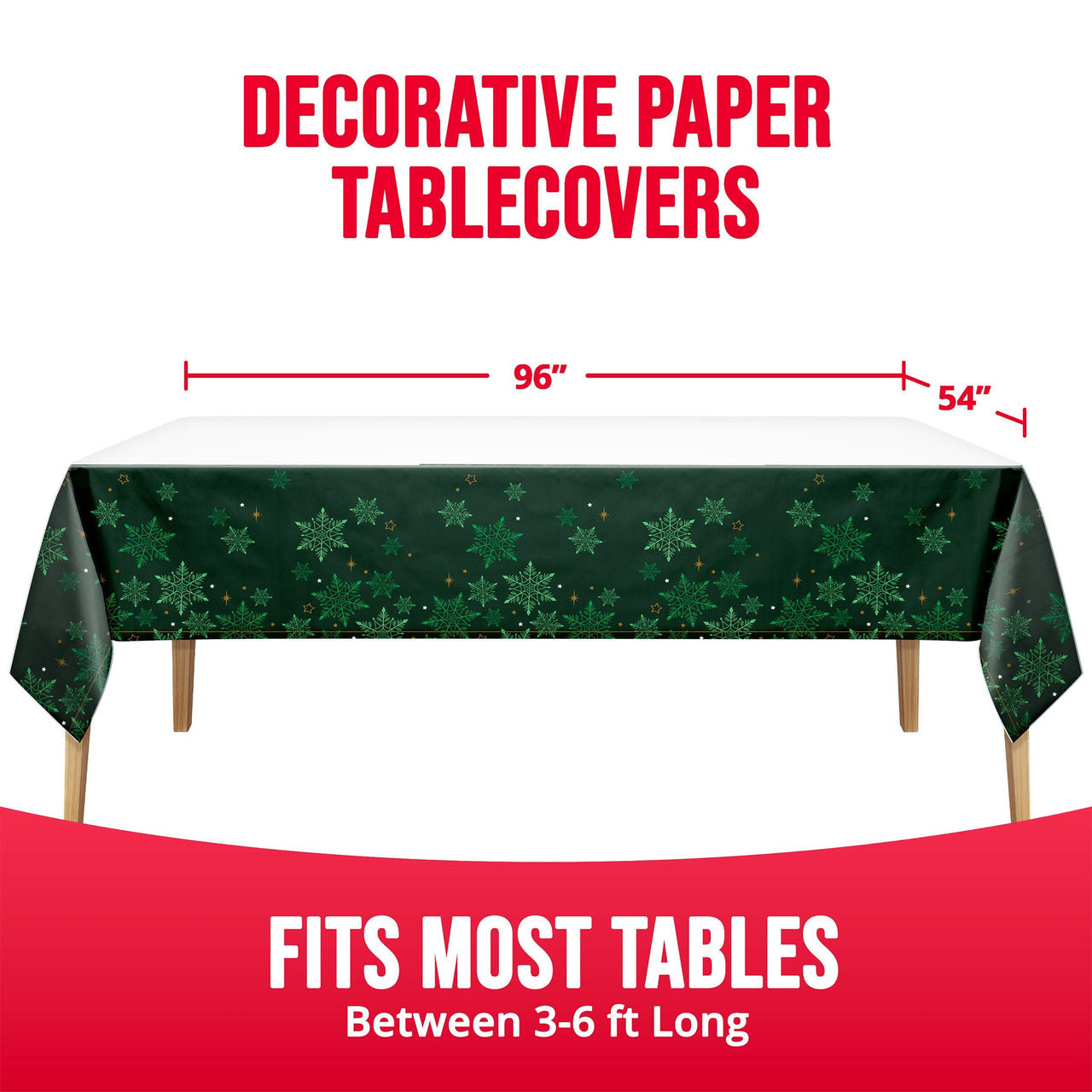 Winter Woods Plastic Tablecover 54" x 96"