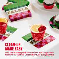 Holiday Hues Fa La La Beverage Napkins (16/Pkg)