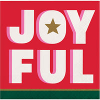 Holiday Hues Joyful Beverage Napkins