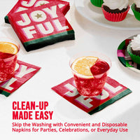 Holiday Hues Joyful Beverage Napkins (16/Pkg)