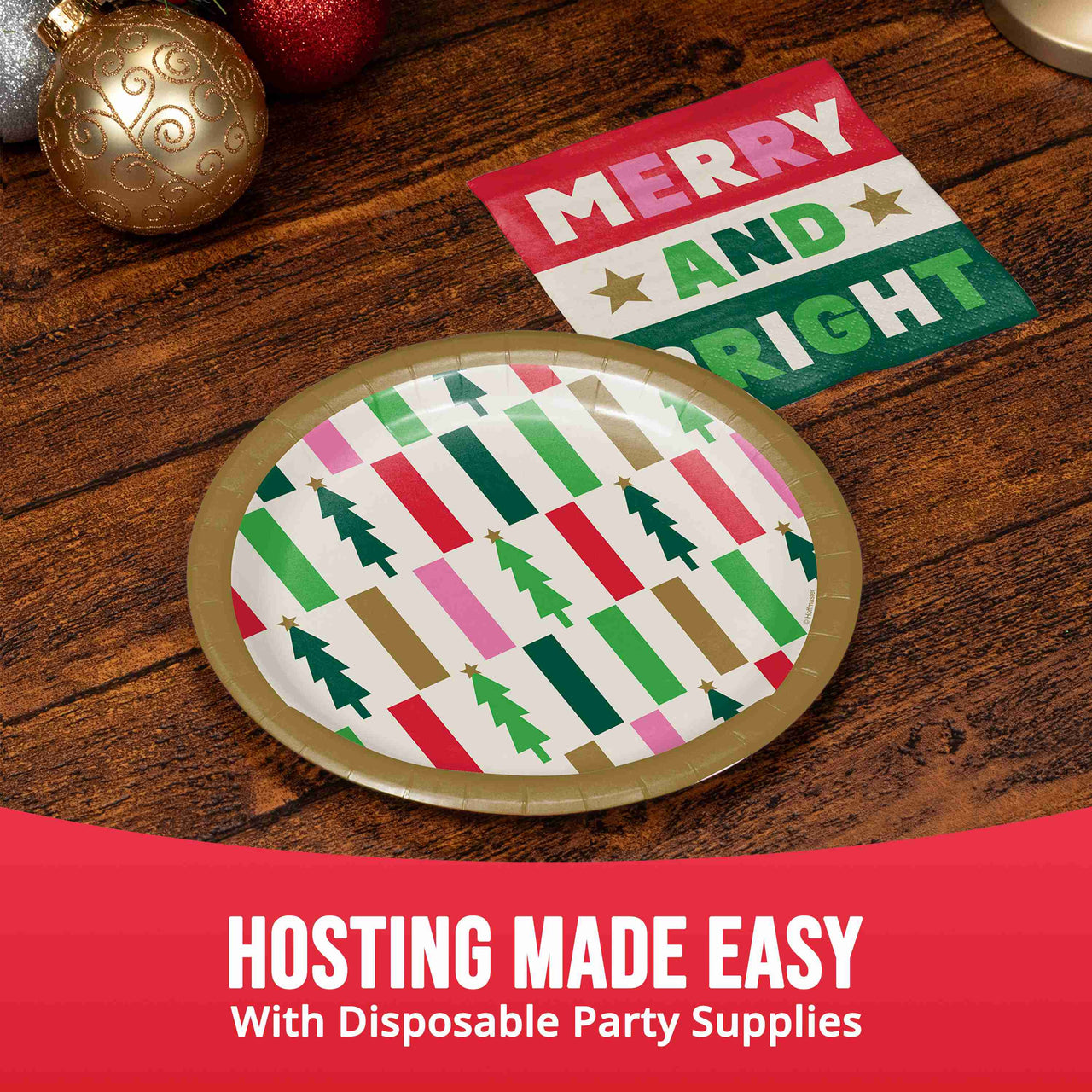 Holiday Hues Trees Luncheon Plates 7" (8/Pkg)