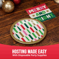 Holiday Hues Trees Luncheon Plates 7