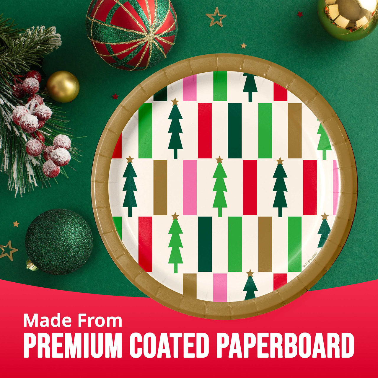 Holiday Hues Trees Luncheon Plates 7" (8/Pkg)