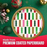 Holiday Hues Trees Luncheon Plates 7